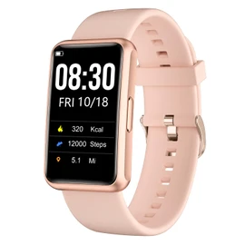 Cloudpoem Fitness Tracker No Bluetooth No APP/Phone Required, Fitness Watch for Men Women Parents Pedometer Watch with Sleep Tracker Steps Counter Alarm Clocks IP68 Waterproof (Pink)