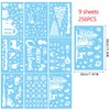 9 Sheets Christmas Window Stickers,256PCS Double Sided PVC Static Xmas