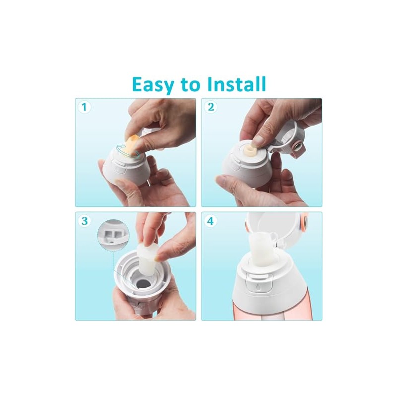 Brita Bottle Mouthpiece Replacement - 3PC Silicone Mouthpiece, 4PC Filter