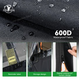 Panglong 4 Passenger Club Car Enclosure, 600D Polyester Golf Cart Enclosure Cover with 2 Zipper Door and 4 Side Clear Windows, Waterproof Precedent Rain Cover fit 4 Passenger Club Car Precedent