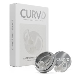 CURVD Everyday Earplugs – Ultra Soft, Customizable Sleep, Travel, Sensitivity, Noise Protection, for Sound Canceling Isolation, up to -30dB Reduction, NRR 15, Reusable and Sustainable (Cloud)
