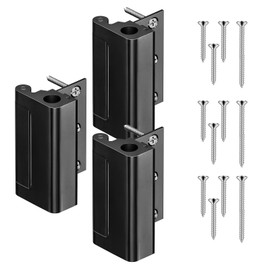 Tonitrui Tonitrui Ultra Security Door Lock, Door Reinforcement Lock for High Strength, Withstand 1200lbs to Prevent Unauthorized Entry (Black of 3 Pack)