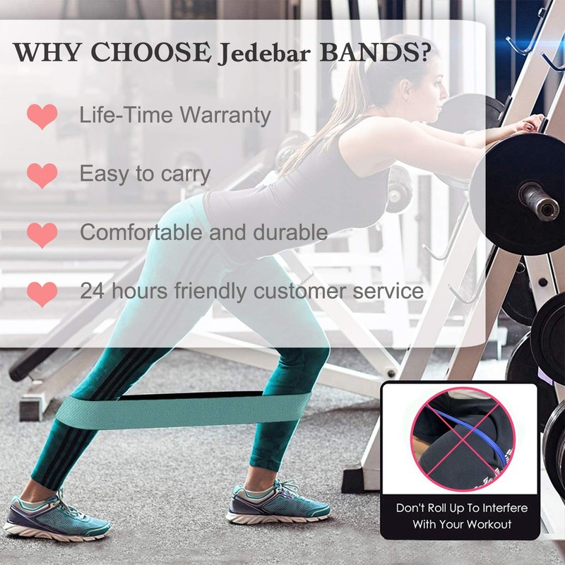 Resistance Bands Non-Slip Fabric Booty Bands, 3 Strengths Level Optional