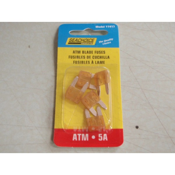 Seachoice FUSE FUSES MARINE GRADE ATM 5 AMP 11417 BLADE