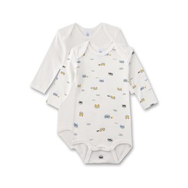 Sanetta Baby Boy Bodysuit, White Pebble