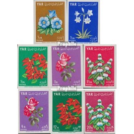 North Yemen (Arab republic.) 390B-397B (complete.issue.) ungezähnt unmounted mint/never hinged ** MNH 1964 Flowers (Stamps for collectors) plants/mushrooms