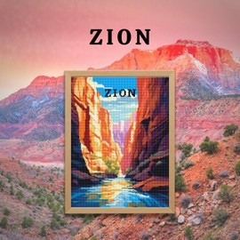 Neopalette Neopalette Diamond Painting Kits for Adults, Art and Craft, Full Drill Diamond Painting Abstract and Ornaments, DIY 5D Diamond Art Craft (National Parks 3)