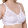 Gemm Womens White Front Fastening Non Wired Firm Support Lace