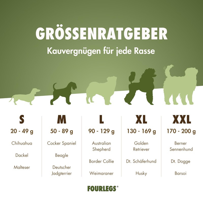 FOURLEGS® Natural Chew Snack for Dogs Made of 100% Deer