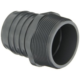 Spears 1436 Series PVC Tube Fitting, Adapter, Schedule 40, Gray, 1-1/4" Barbed x NPT Male