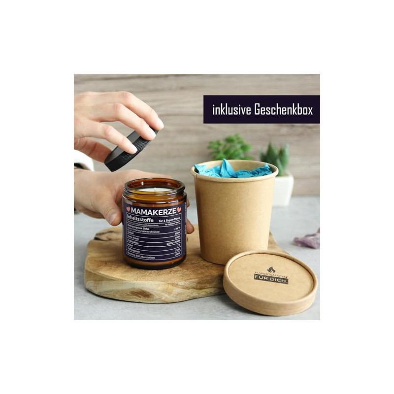 Muttertag Geschenk | Mamakerze Kaffee Duftkerze | Handgemacht aus Sojawachs