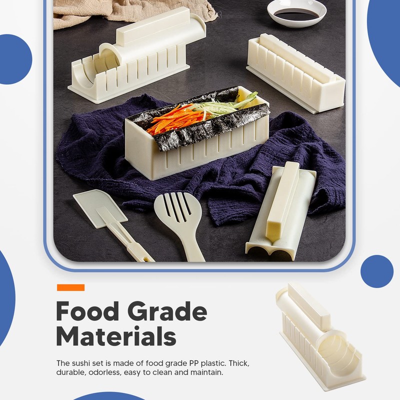 Virklyee Sushi Maker Kit 10 Pieces DIY Sushi Set 5