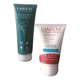 Diabem Crema Hidratante 110ml Y Varicyl 220ml Gel Várices