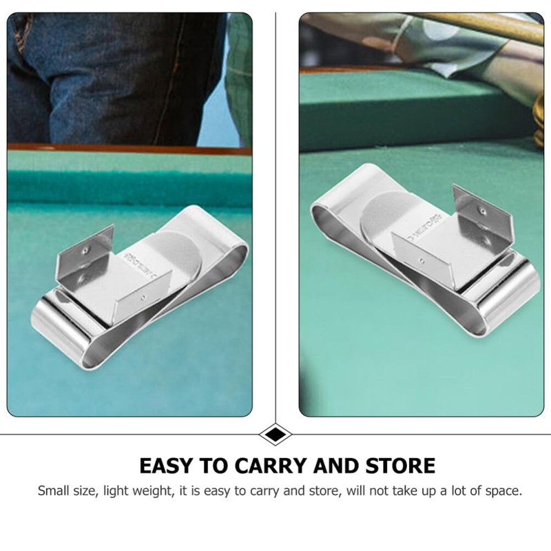 Sosoport Snooker Pool Chalk Holder Clamp Magnetic Billiard Accessory Metal