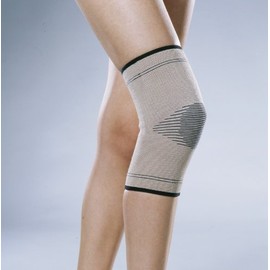Mikros Bamboo Fleece Knee Compression Brace, Size Large (Circumference Knee 35-41 cm)