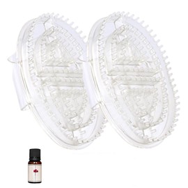 2 PCS Meridian Brush Massage Body Brush, 2025 Upgraded Meridian Massage Brushes with 10 ML Essential Oil, Full Body Relaxation Cellulite Massager Brushes for Belly, Arms, Legs, Back (White)