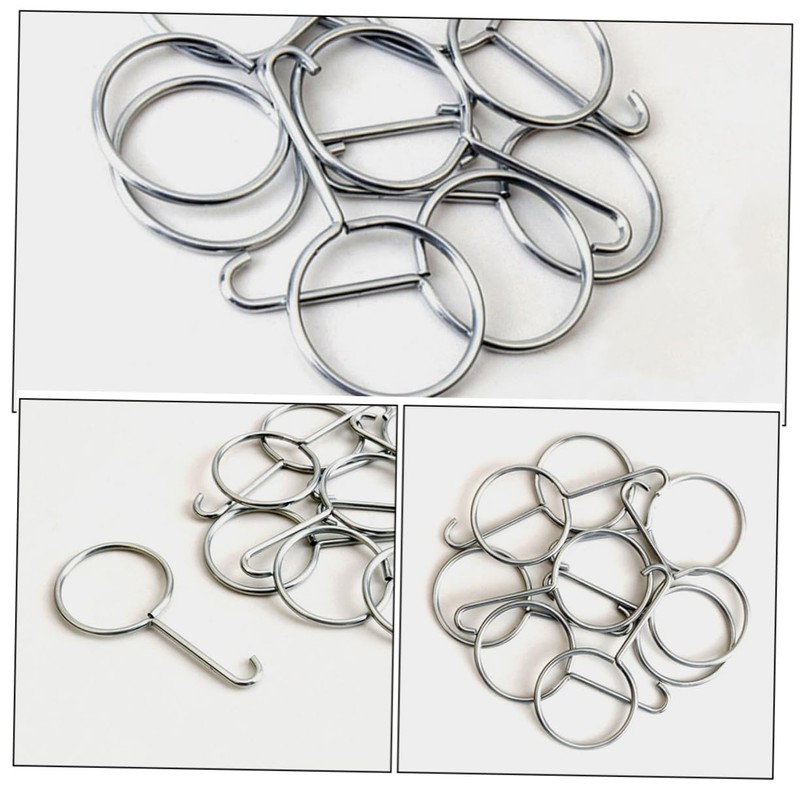 LIFKOME 10pcs Stainless Steel Drain Key Lifting Hooks Ergonomic Shower