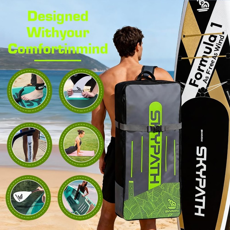 SkyPath iSUP Bag, Paddle board Backpack Bag, Travel Carrying Backpack,