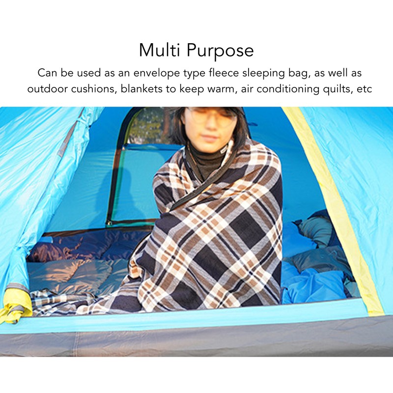 Fleece Sleeping Bag Portable Travel Warm Sleeping Bag for Adults