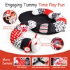 Koty Tummy Time Toys, 2-in-1 Black and White Caterpillar Tummy