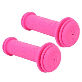 Bicicleta para niños, barra antideslizante para bicicleta, Puky Griffe, empuñaduras para manillar (negro) (rojo rosa)