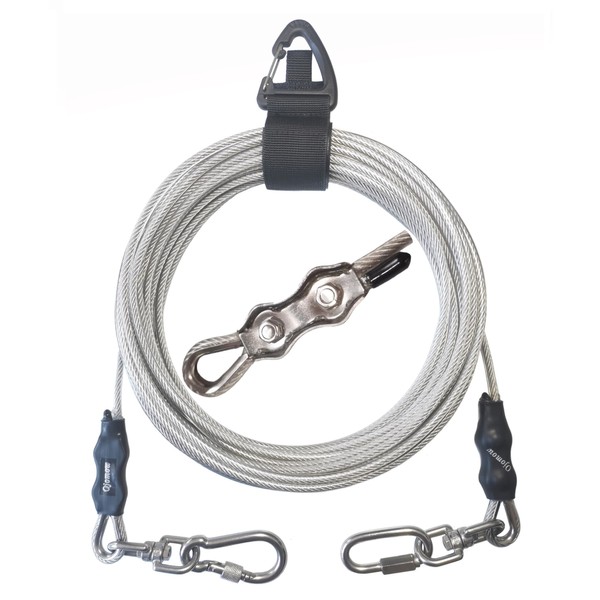 Ojomow Heavy Duty Dog Tie Out Cable for Stake, Anti-Rusty