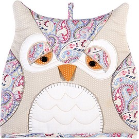 Paisley Floral OWL Shaped Cotton Tea Pot Cosy