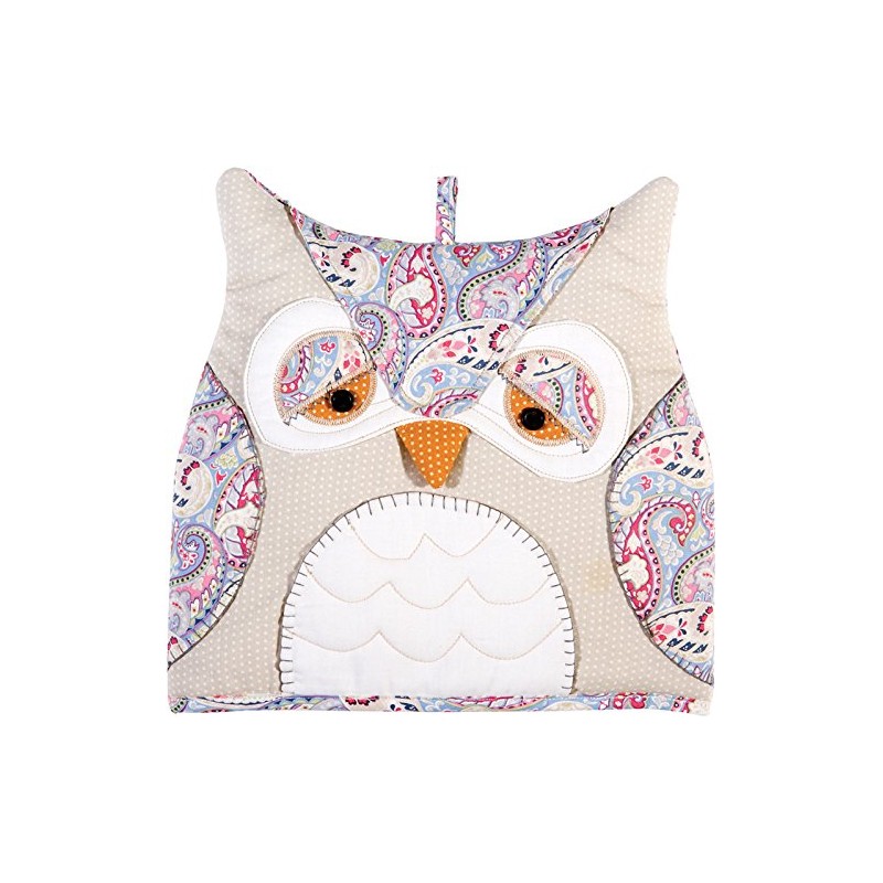 Paisley Floral OWL Shaped Cotton Tea Pot Cosy