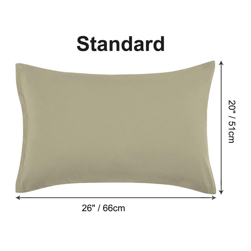 PiccoCasa Zippered Pillowcases, 100% Brushed Microfiber Polyester Pillow Case Cover,