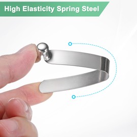 M METERXITY 6-Pack Kayak Paddle Snap 8mmx50mm Single Pin V Shaped Spring Steel Tent Pole Clips Locking Clips for Camping/Kayak Paddle/Tent Pole Push Button Spring Snap Clips