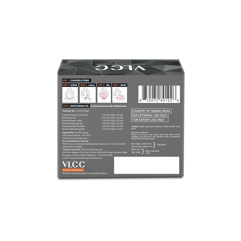 Vlcc Kit Facial Diamante Incluye Productos Cuidado Piel Lavado Mascarilla