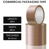 YUNJU 1 Pack Brown Packaging Tape, 48mm x 66m Tape