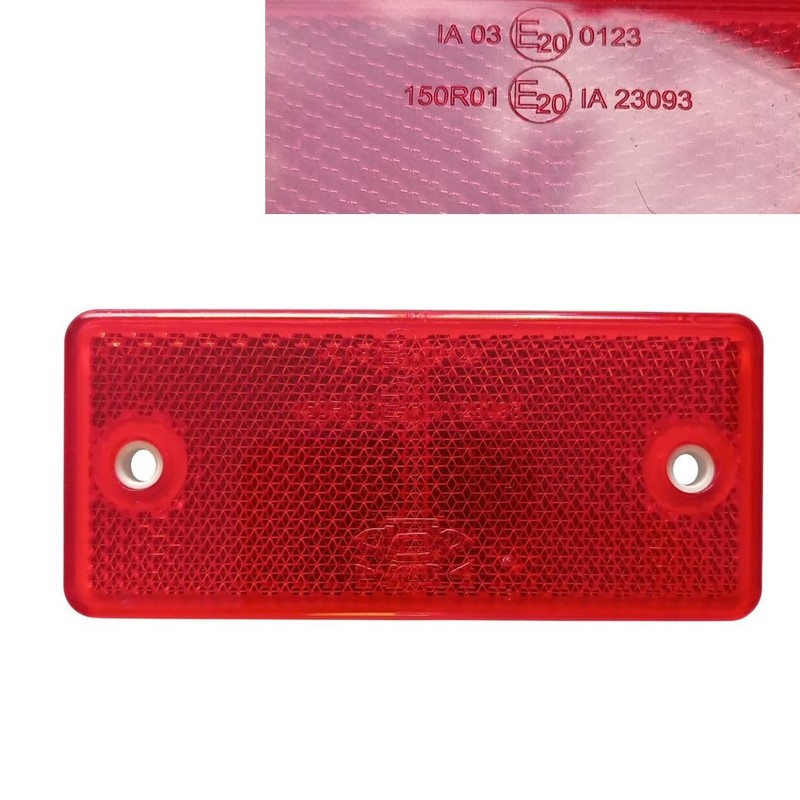 6 x Red Reflectors Rear Reflector Reflective Cat Eyes Rectangular
