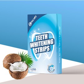 HealCare Teeth Whitening 14 Strips for Teeth Sensitive -Enamel Safe- Tooth Whitening-Dentist Formulated & Certified Non-Toxic, Coconut Flavor