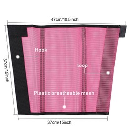 WADY Horse Fly Boots, 4 Pcs Breathable Mesh Fly Boots for Horses, Protective Horse Leg Loose Wraps Horses Shoofly Leggings Horse Mesh Leg Guards Loose Fitting Fly Boots Fine Mesh Fly Boots (Pink)