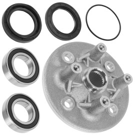 Caltric Front Wheel Axle Hub w/ Bearing Kit fits Yamaha RHINO 660 YXR660F 2004 2005-2007