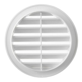 La Ventilazione T10B White Plastic Round Air Vent Grille 120mm Diameter