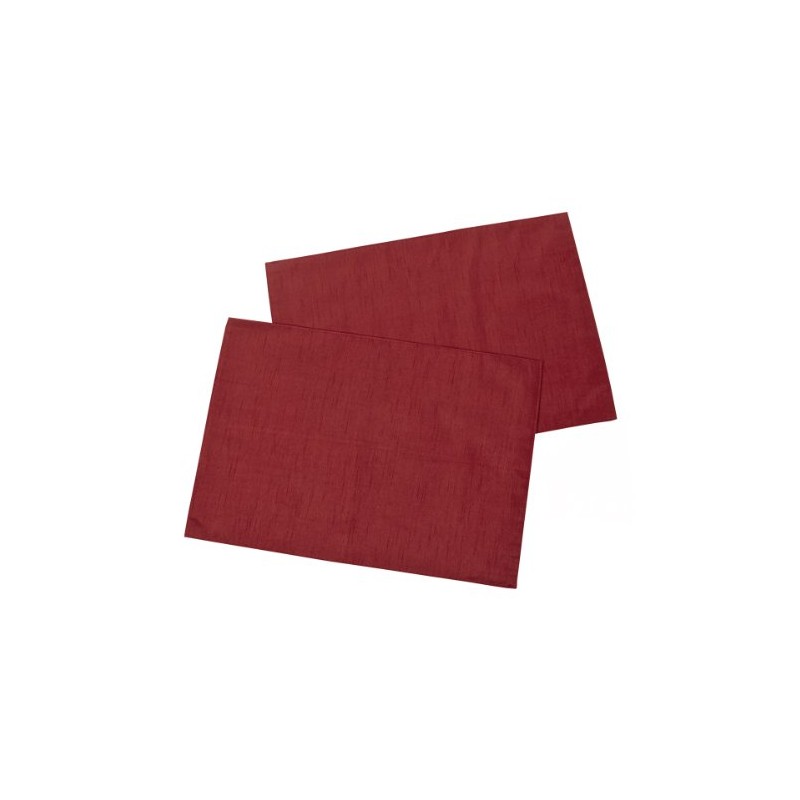 Casual Dining 13 x 18-inch Faux Silk Placemats, Burgundy, Pack