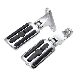 Chrome and Rubber Footpegs W/Passenger Foot Pegs Mini Mount Kits For Harley Touring Road King Street Electra Glide 1993-Later