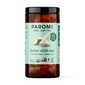 Paromi Detox With Me Rooibos Organic Tea Organic Herbal Tea, Signature Jar, 15 Count