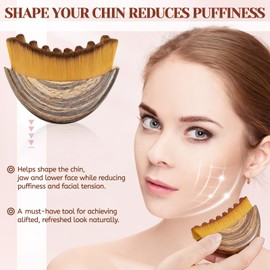 Lymphatic Contour Face Brush,Lymphatic Drainage Massager for Sculpting,Soft & Gentle Bristles Suitable for All Skin Types,Portable Ergonomic Gua Sha Brush with Travel Case