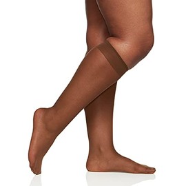 Berkshire womens Plus-size Queen All Day Knee High Sandalfoot pantyhose, Utopia, 13-Oct US