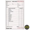 MARIANNA BARBER SALON BEAUTY MARIANNA RECEIPT RECORD NUMBERED TAB CHECK PAD 12 PACK