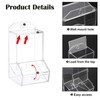 Hipiwe Clear Qtip Dispenser Wall Mount Acrylic Q Tip Holder