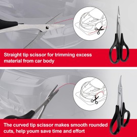 FriHobby 0-14mm RC Body Reamer Curved & Straight Body Scissors Set Universal for RC Car Quadcopter Body Shell Mounts Lexan Plastic Trimming Cutting Hole Punching RC Tools Kit