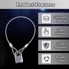 Stainless Steel Cable with Loops, Vinyl Coated Wire Rope Lanyard