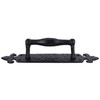 SKANDH 10" Inch Fleur Iron Pull Handle with Backplate, Heavy