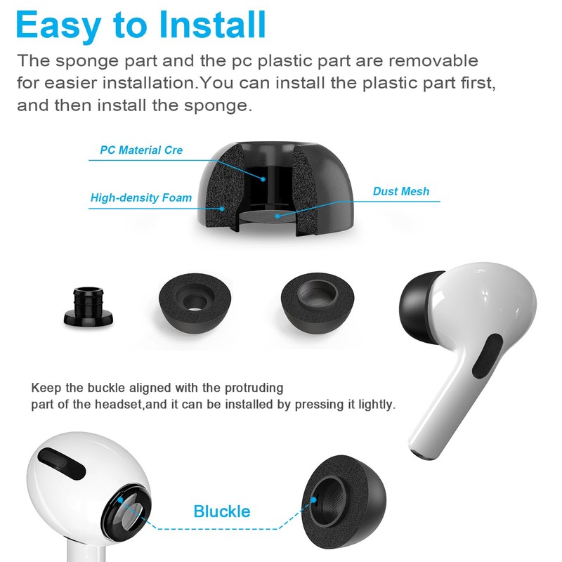 New bee A3 airpod Memory Foam tip, Memory Foam Replacement