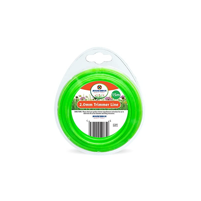 VONRUSS-UK 15M Garden Strimmer Trimmer Line Cord 1.2mm 1.6mm 2mm