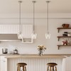 VONLUCE Pendant Lights Kitchen Island, Brushed Nickel Pendant Light Fixtures